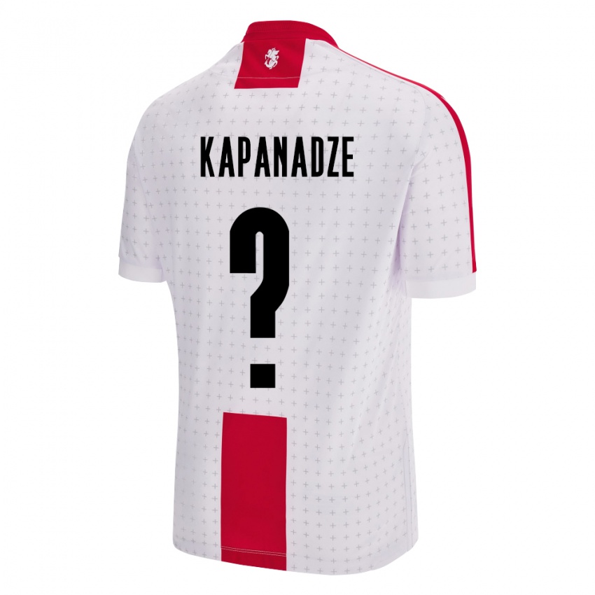 Criança Camisola Geórgia Avto Kapanadze #0 Branco Principal 24-26 Camisa