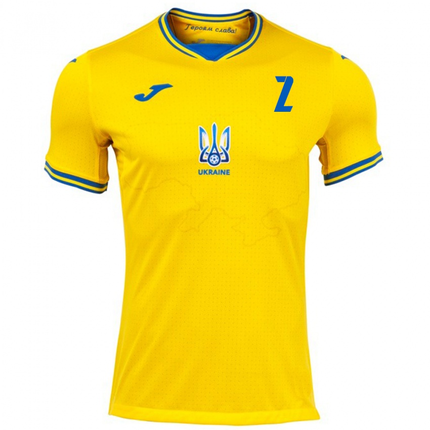 Criança Camisola Ucrânia Kostyantyn Vivcharenko #2 Amarelo Principal 24-26 Camisa