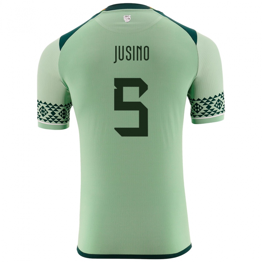 Criança Camisola Bolívia Adrián Jusino #5 Luz Verde Principal 24-26 Camisa