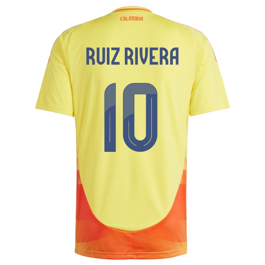 Criança Camisola Colômbia Daniel Ruiz Rivera #10 Amarelo Principal 24-26 Camisa