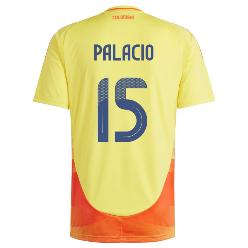 Criança Camisola Colômbia Nelson Palacio #15 Amarelo Principal 24-26 Camisa