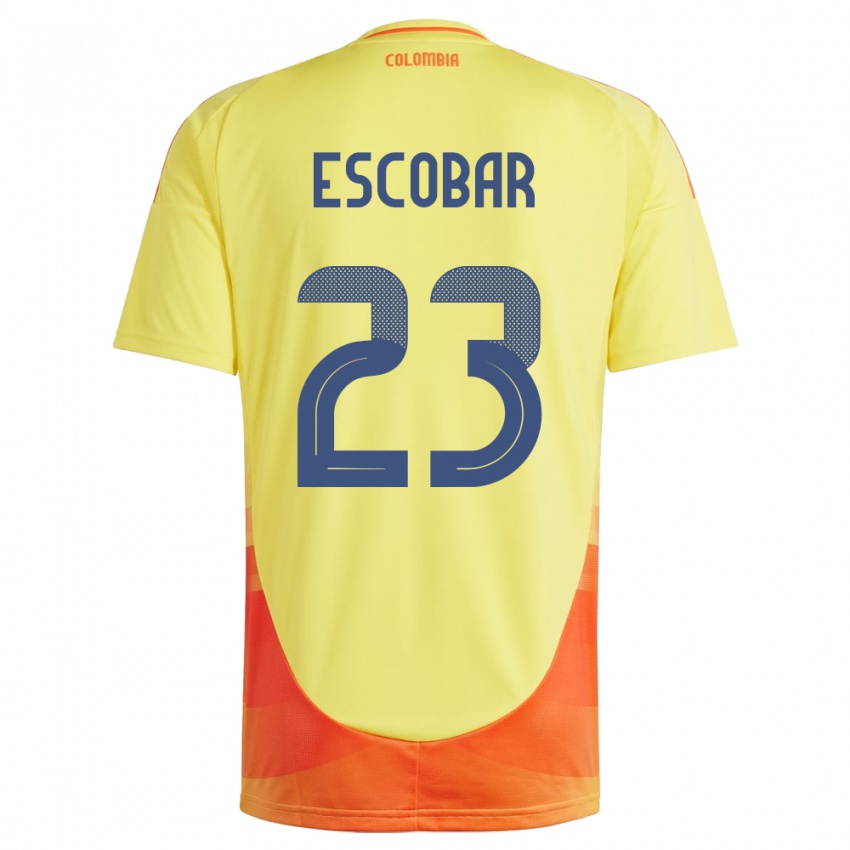 Criança Camisola Colômbia Josen Escobar #23 Amarelo Principal 24-26 Camisa