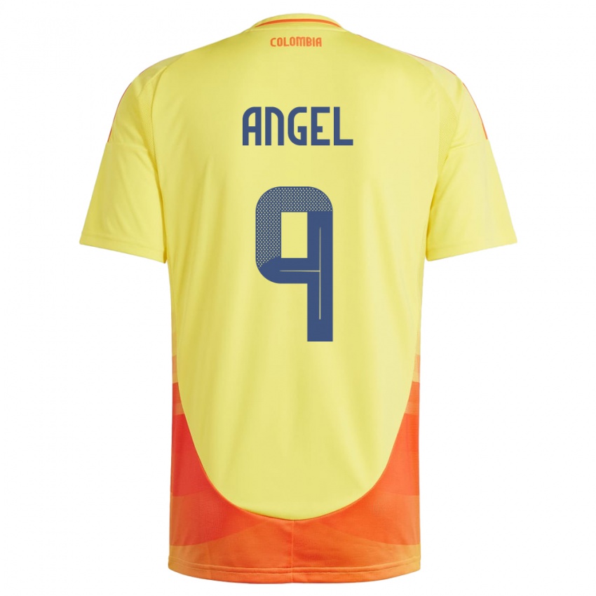 Criança Camisola Colômbia Tomás Ángel #9 Amarelo Principal 24-26 Camisa