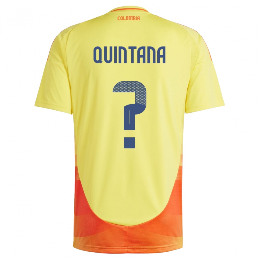 Criança Camisola Colômbia Juan Quintana #0 Amarelo Principal 24-26 Camisa