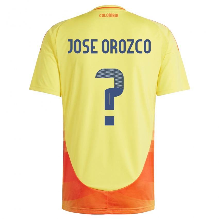 Criança Camisola Colômbia Juan José Orozco #0 Amarelo Principal 24-26 Camisa