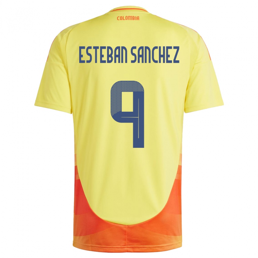 Criança Camisola Colômbia Juan Esteban Sánchez #9 Amarelo Principal 24-26 Camisa