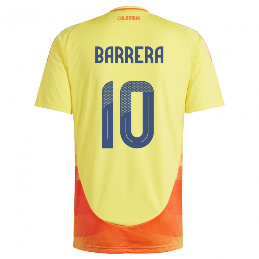 Criança Camisola Colômbia Jordan Barrera #10 Amarelo Principal 24-26 Camisa