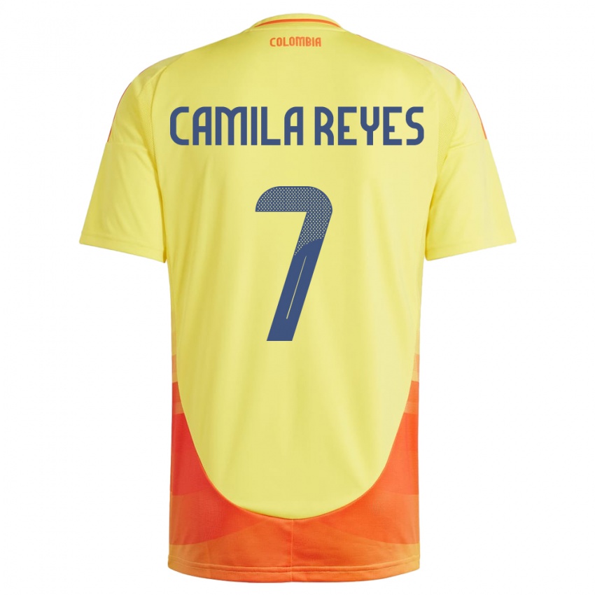 Criança Camisola Colômbia María Camila Reyes #7 Amarelo Principal 24-26 Camisa