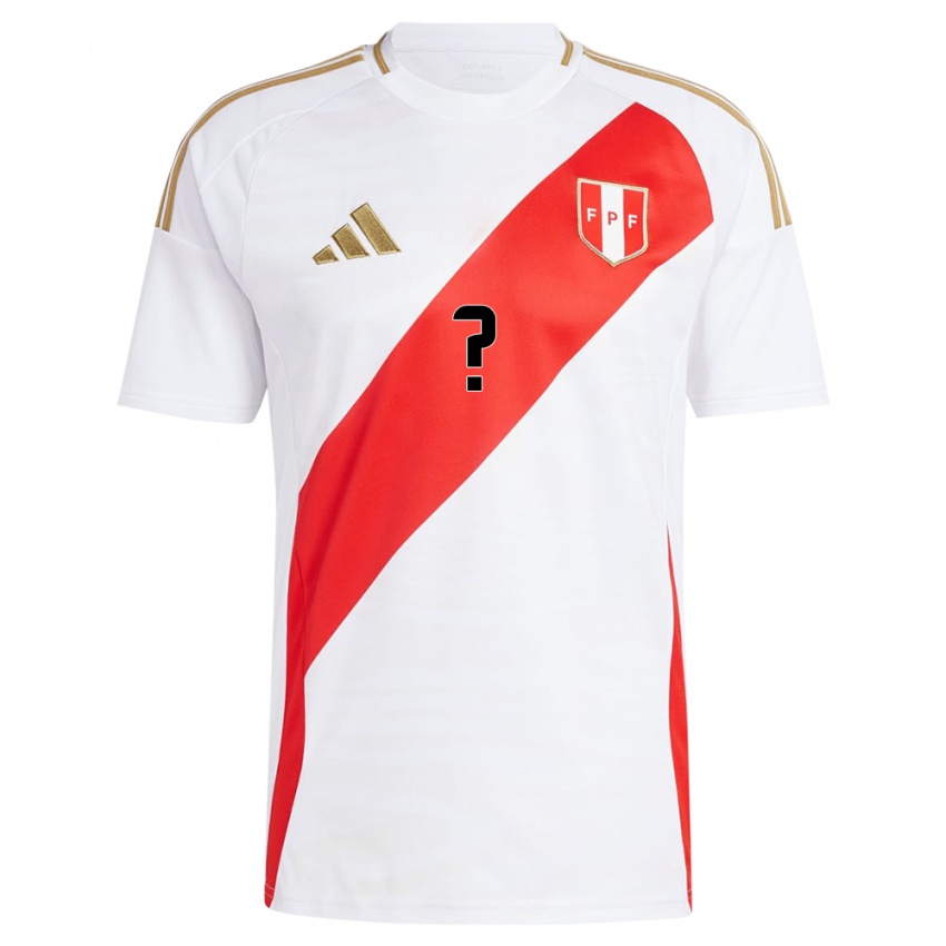 Criança Camisola Peru Seu Nome #0 Branco Principal 24-26 Camisa