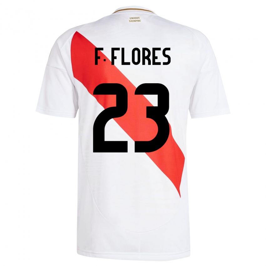 Criança Camisola Peru Franchesco Flores #23 Branco Principal 24-26 Camisa