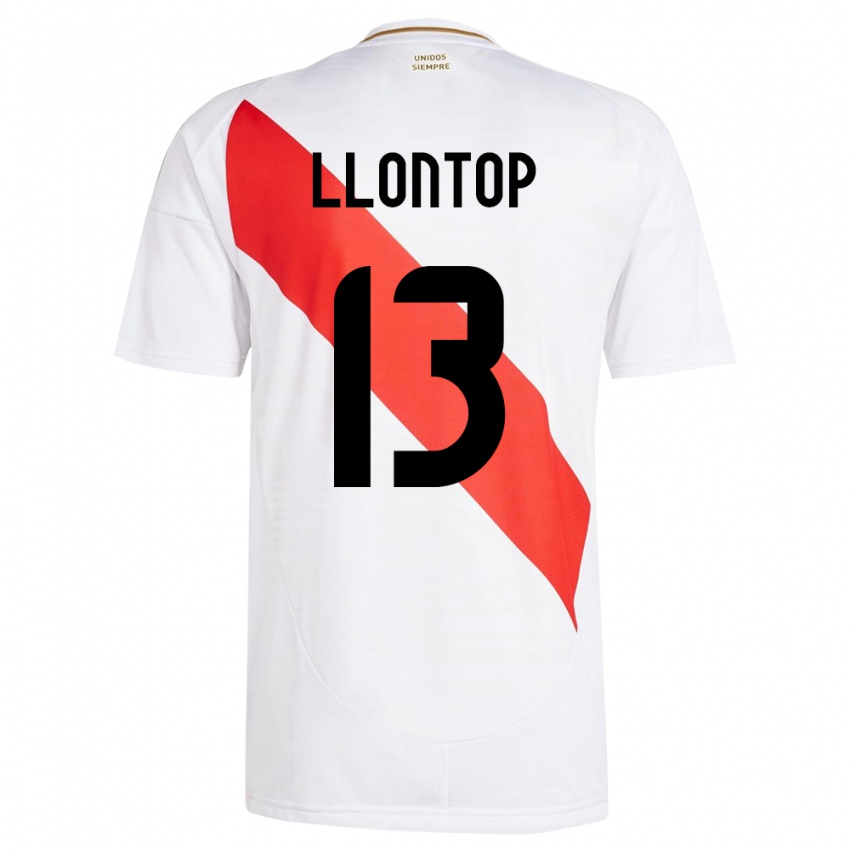 Criança Camisola Peru Mathías Llontop #13 Branco Principal 24-26 Camisa