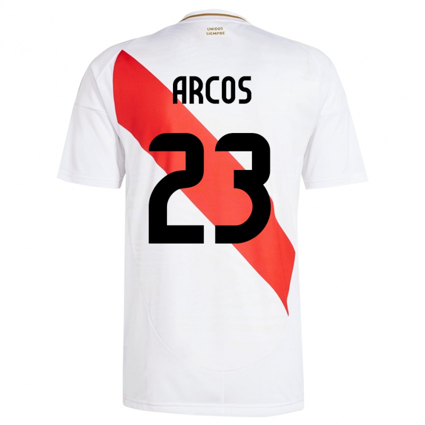 Criança Camisola Peru Lucía Arcos #23 Branco Principal 24-26 Camisa