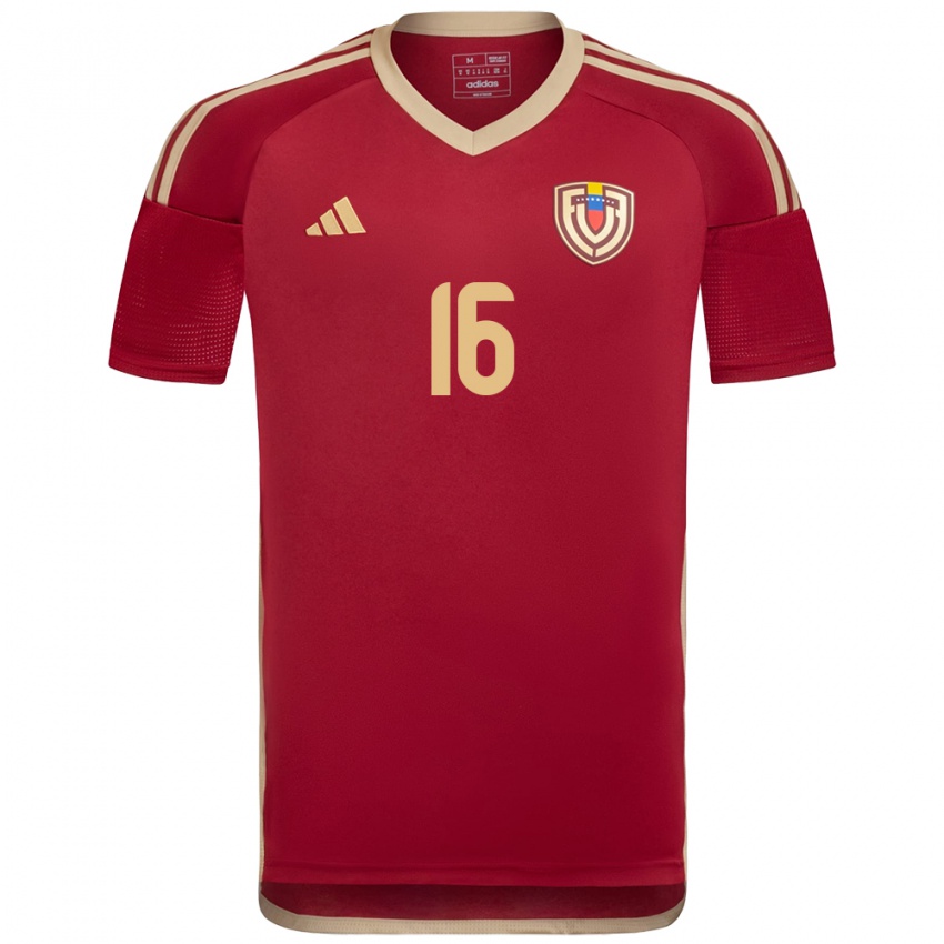 Criança Camisola Venezuela Néstor Jiménez #16 Borgonha Principal 24-26 Camisa