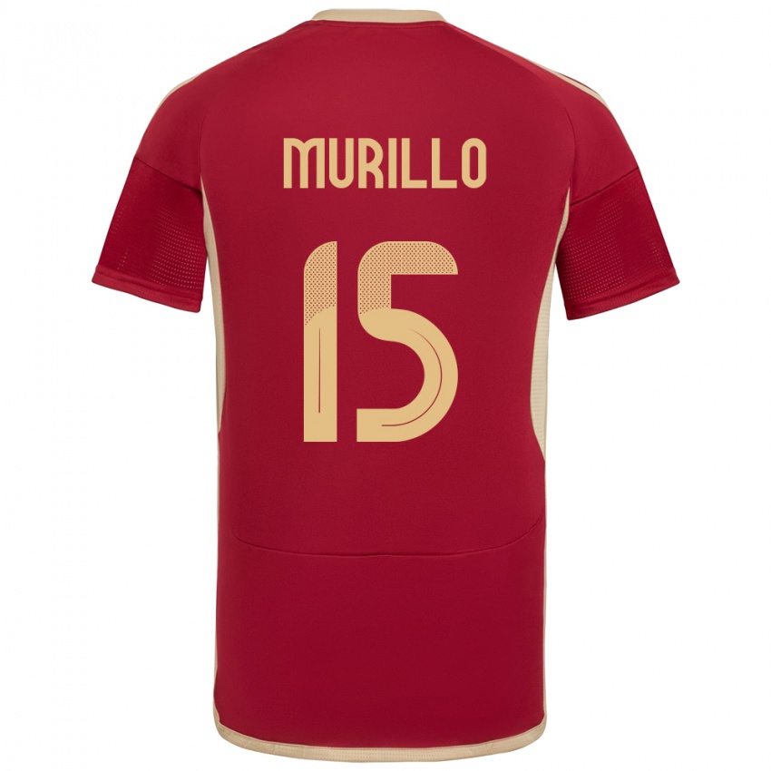 Criança Camisola Venezuela Jhon Murillo #15 Borgonha Principal 24-26 Camisa