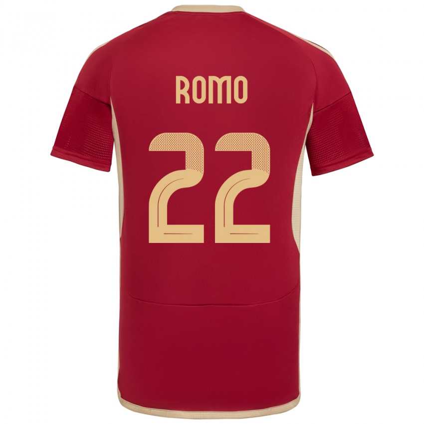 Criança Camisola Venezuela Rafael Romo #22 Borgonha Principal 24-26 Camisa