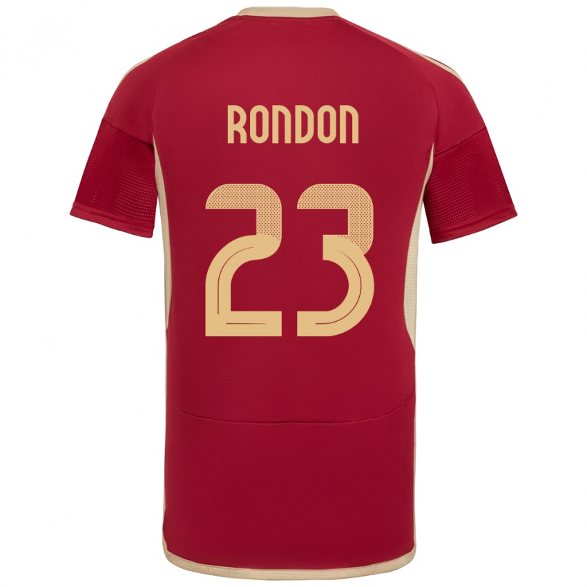 Criança Camisola Venezuela Salomón Rondón #23 Borgonha Principal 24-26 Camisa