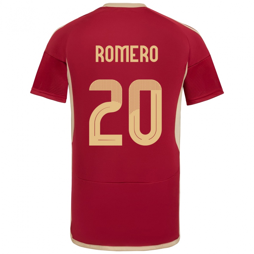 Criança Camisola Venezuela Andrés Romero #20 Borgonha Principal 24-26 Camisa