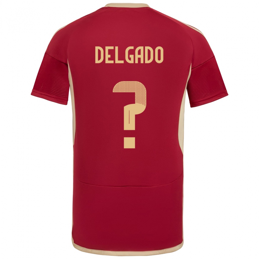 Criança Camisola Venezuela Álex Delgado #0 Borgonha Principal 24-26 Camisa