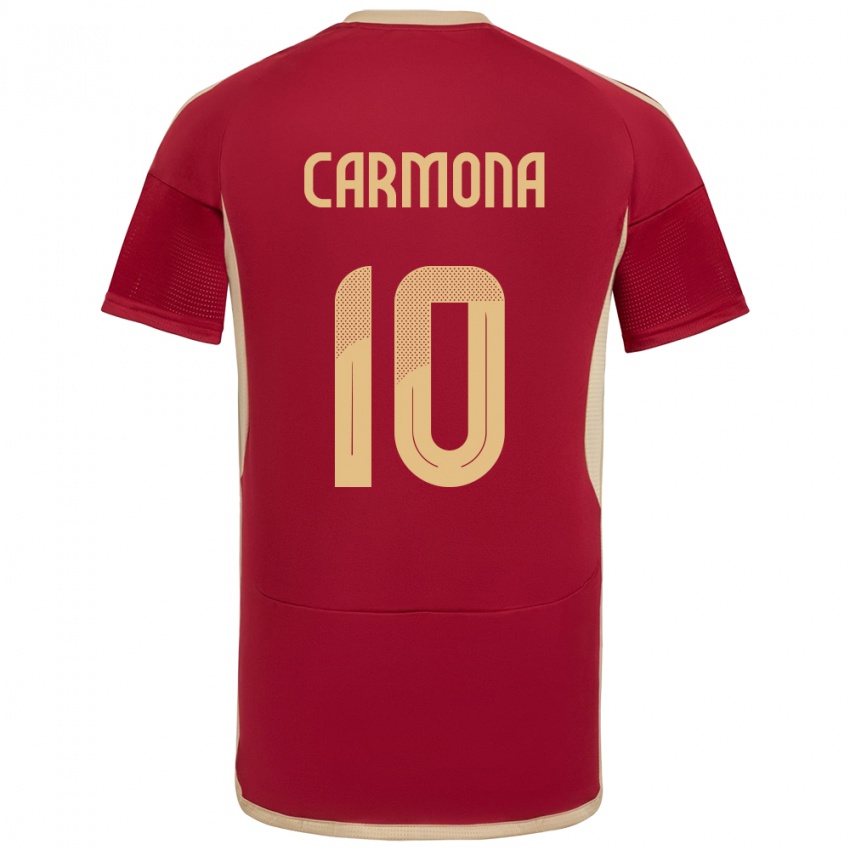 Criança Camisola Venezuela Wikelman Carmona #10 Borgonha Principal 24-26 Camisa