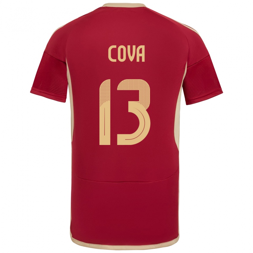 Criança Camisola Venezuela Alejandro Cova #13 Borgonha Principal 24-26 Camisa