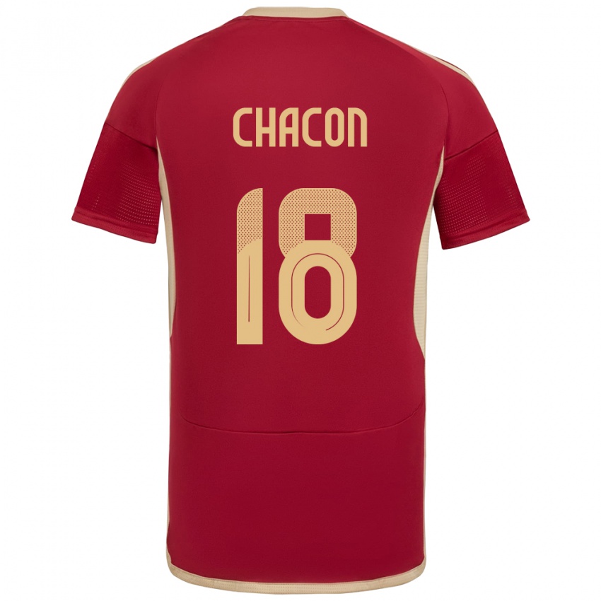 Criança Camisola Venezuela Yerson Chacón #18 Borgonha Principal 24-26 Camisa