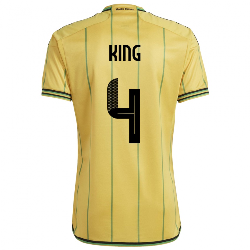 Criança Camisola Jamaica Richard King #4 Amarelo Principal 24-26 Camisa