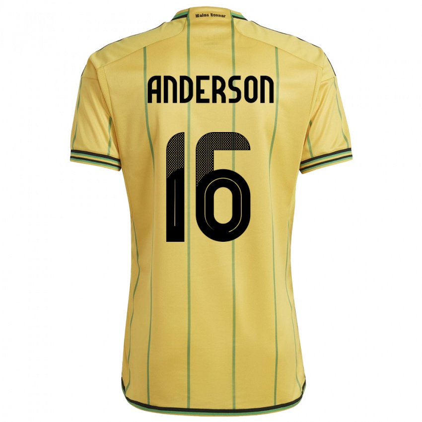 Criança Camisola Jamaica Karoy Anderson #16 Amarelo Principal 24-26 Camisa