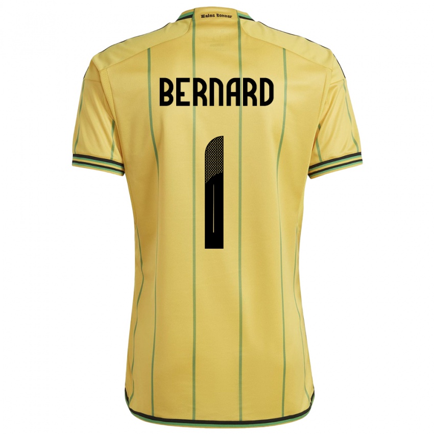 Criança Camisola Jamaica Akeem Bernard #1 Amarelo Principal 24-26 Camisa