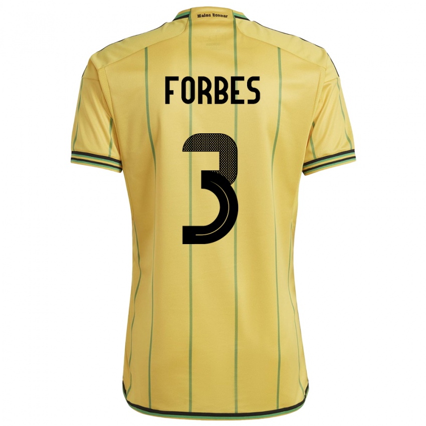 Criança Camisola Jamaica Michael Forbes #3 Amarelo Principal 24-26 Camisa