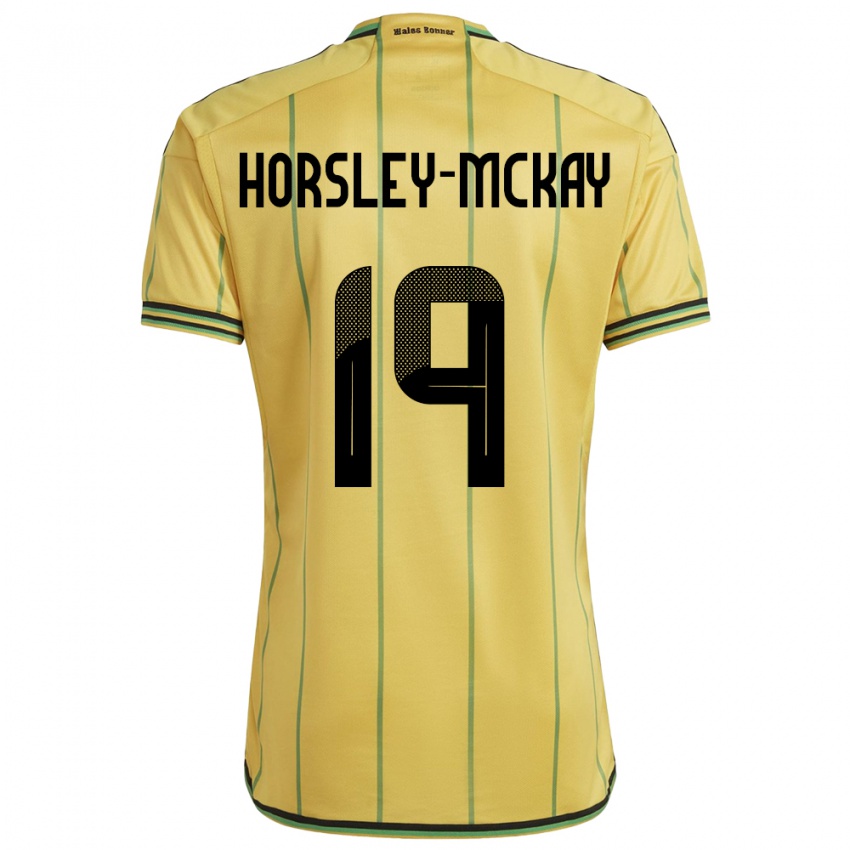 Criança Camisola Jamaica Kyron Horsley-Mckay #19 Amarelo Principal 24-26 Camisa