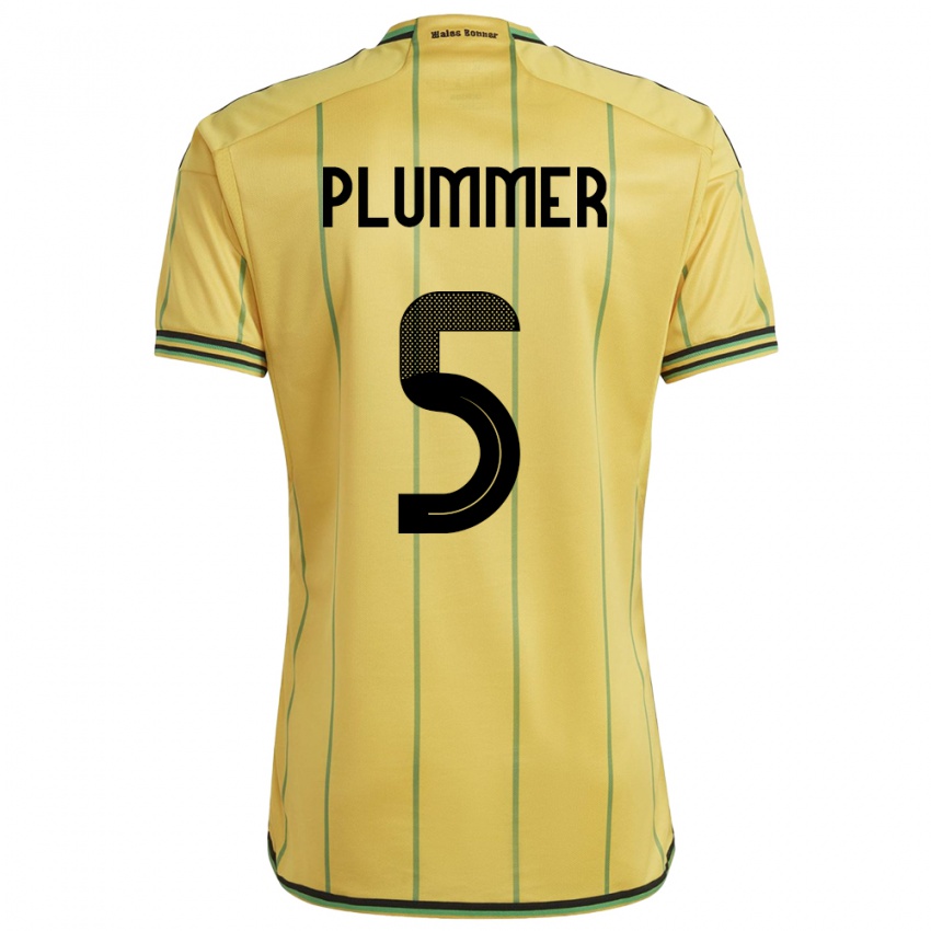 Criança Camisola Jamaica Konya Plummer #5 Amarelo Principal 24-26 Camisa