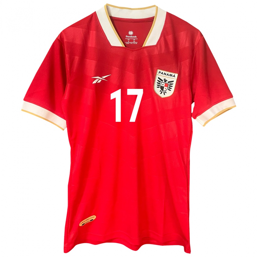 Criança Camisola Panamá Luis Gaitán #17 Vermelho Principal 24-26 Camisa