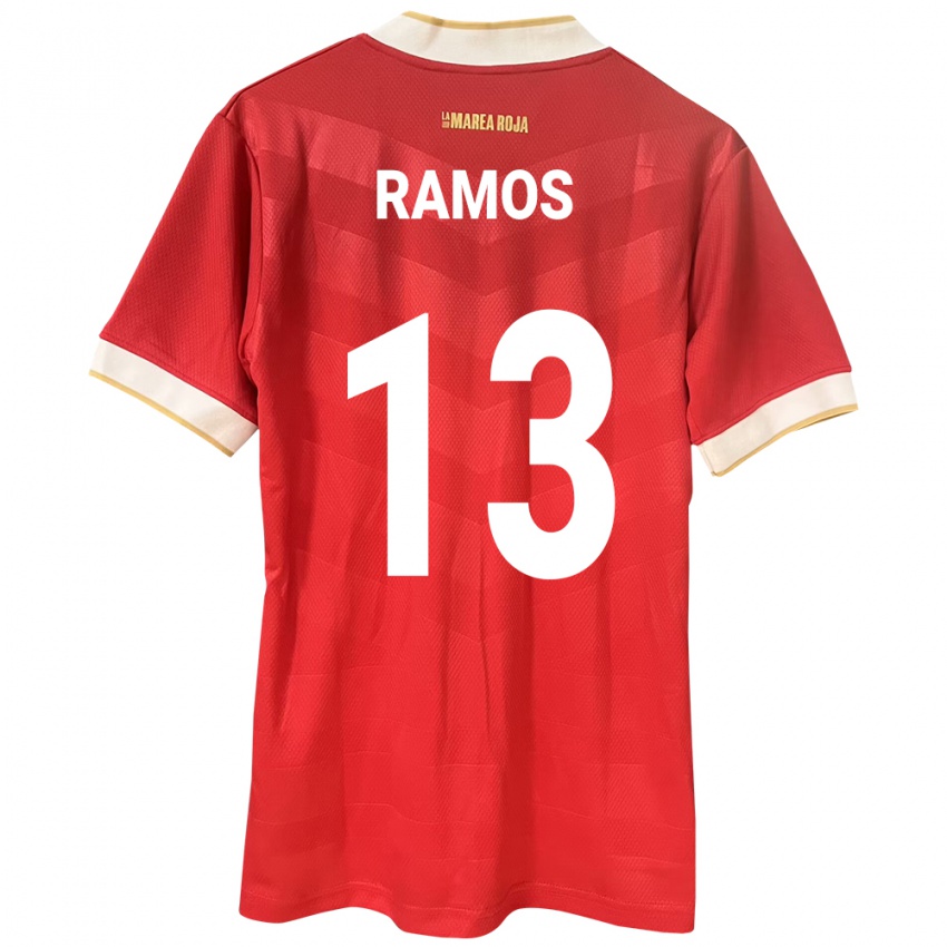 Criança Camisola Panamá Jiovany Ramos #13 Vermelho Principal 24-26 Camisa