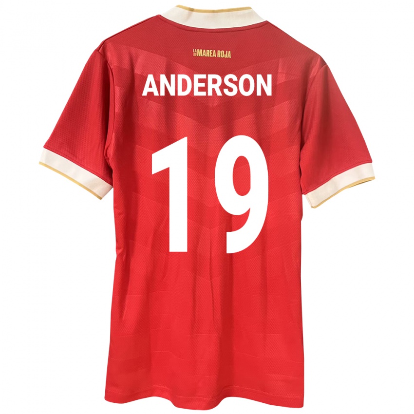 Criança Camisola Panamá Iván Anderson #19 Vermelho Principal 24-26 Camisa