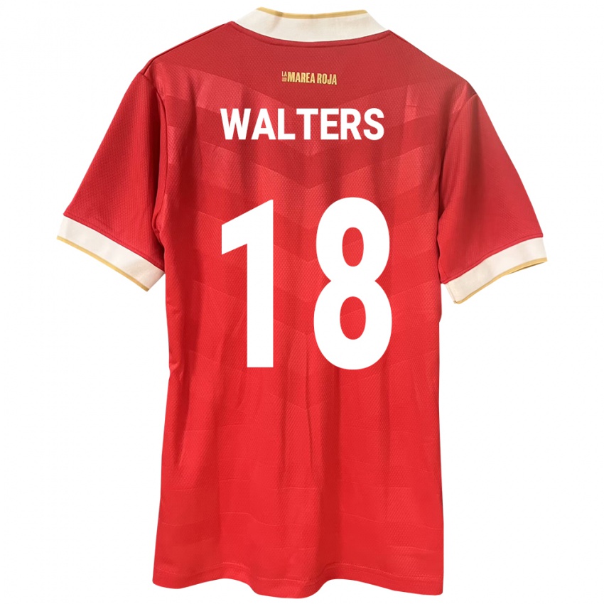 Criança Camisola Panamá Kairo Walters #18 Vermelho Principal 24-26 Camisa