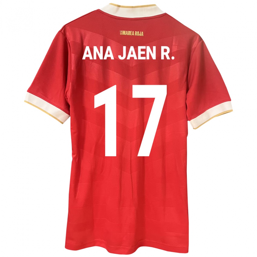 Criança Camisola Panamá Ana Jaén Rodríguez #17 Vermelho Principal 24-26 Camisa