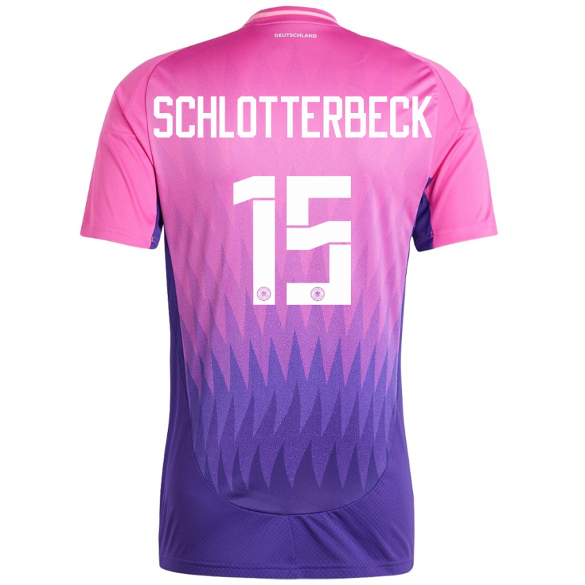 Criança Camisola Alemanha Nico Schlotterbeck #15 Rosa Roxo Alternativa 24-26 Camisa