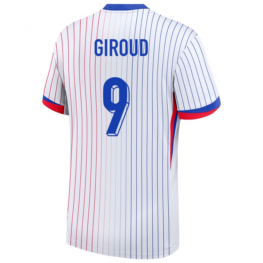 Criança Camisola França Olivier Giroud #9 Branco Alternativa 24-26 Camisa