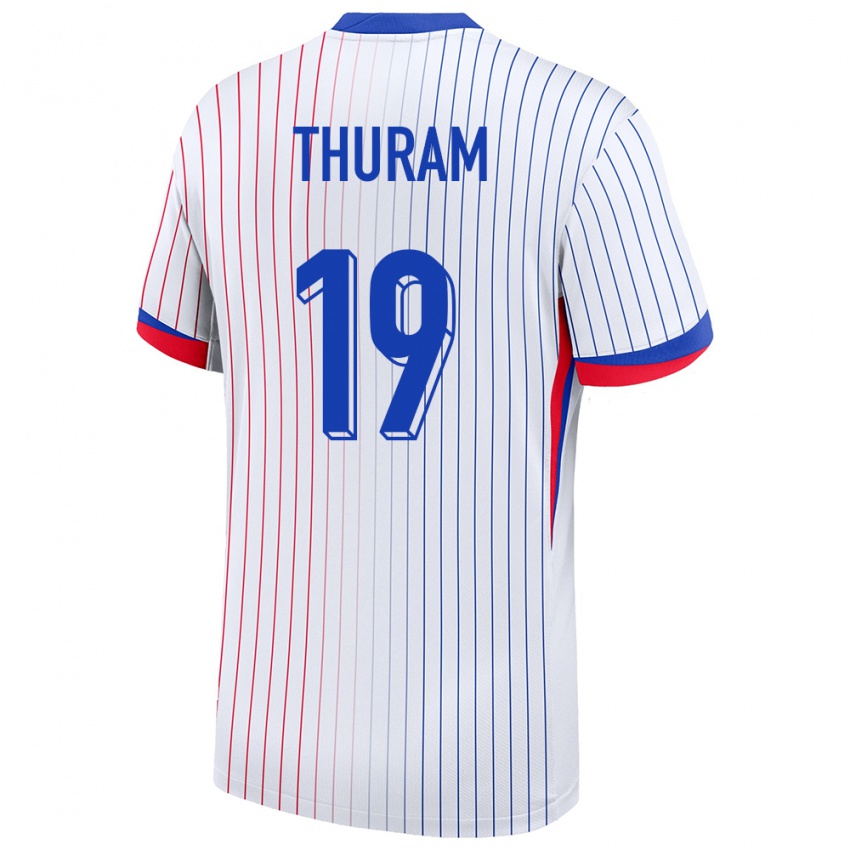 Criança Camisola França Khephren Thuram #19 Branco Alternativa 24-26 Camisa