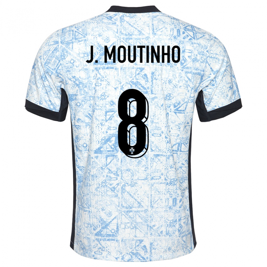 Criança Camisola Portugal Joao Moutinho #8 Azul Creme Alternativa 24-26 Camisa