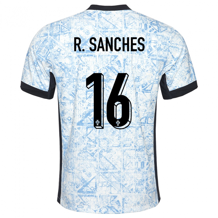 Criança Camisola Portugal Renato Sanches #16 Azul Creme Alternativa 24-26 Camisa