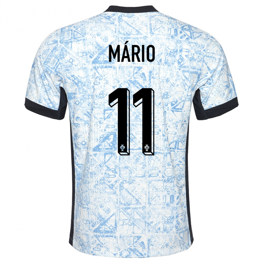 Criança Camisola Portugal Joao Mario #11 Azul Creme Alternativa 24-26 Camisa