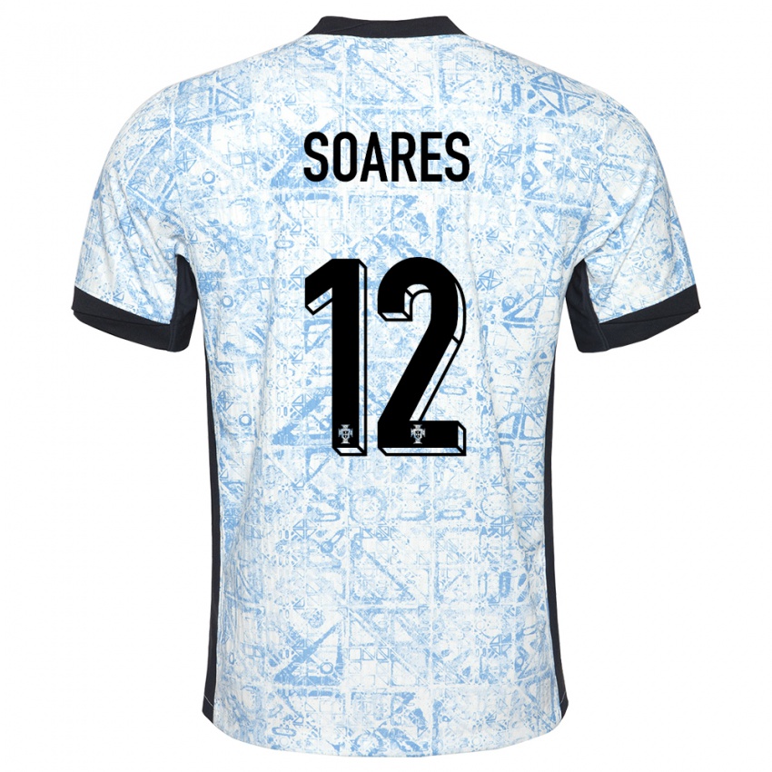 Criança Camisola Portugal Samuel Soares #12 Azul Creme Alternativa 24-26 Camisa