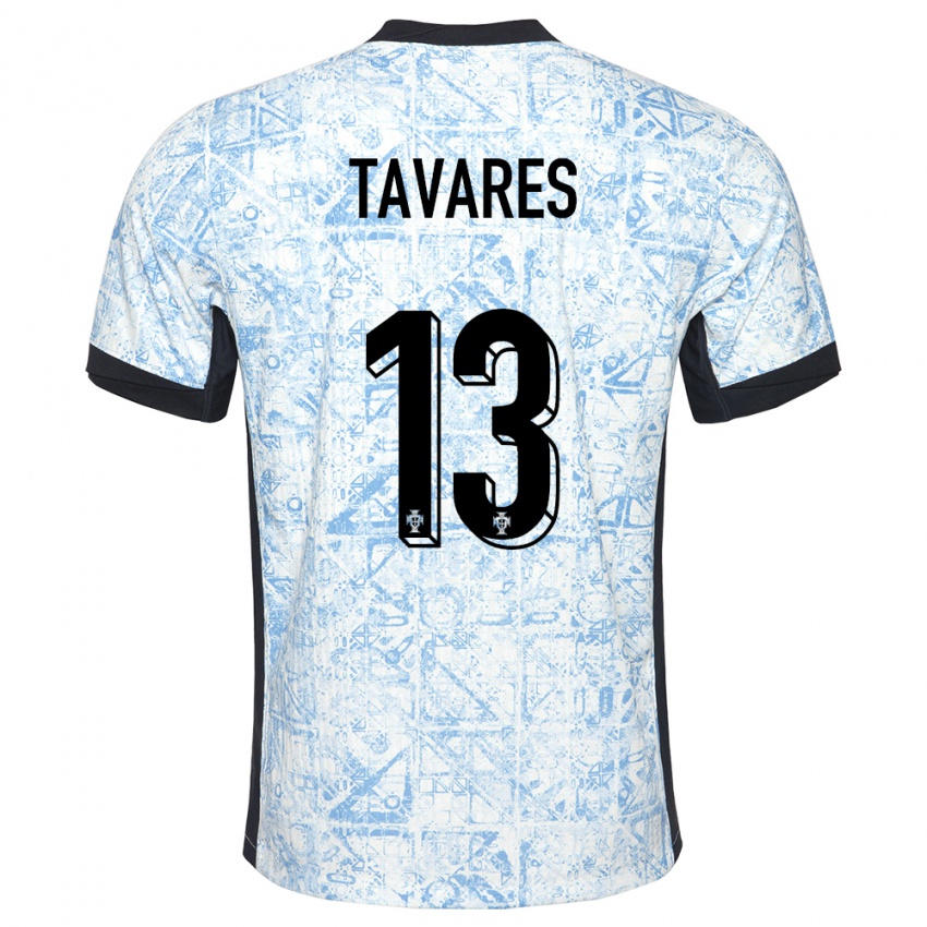 Criança Camisola Portugal Nuno Tavares #13 Azul Creme Alternativa 24-26 Camisa