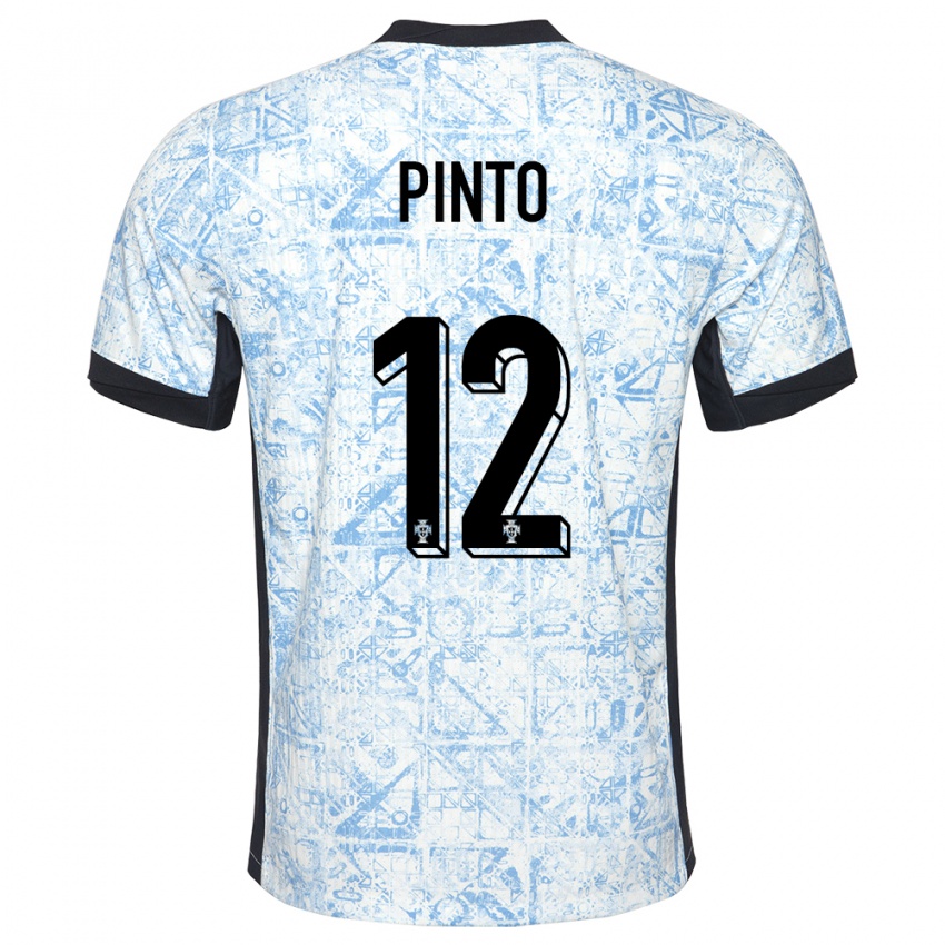 Criança Camisola Portugal Diogo Pinto #12 Azul Creme Alternativa 24-26 Camisa