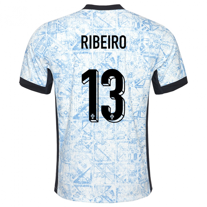 Criança Camisola Portugal Antonio Ribeiro #13 Azul Creme Alternativa 24-26 Camisa