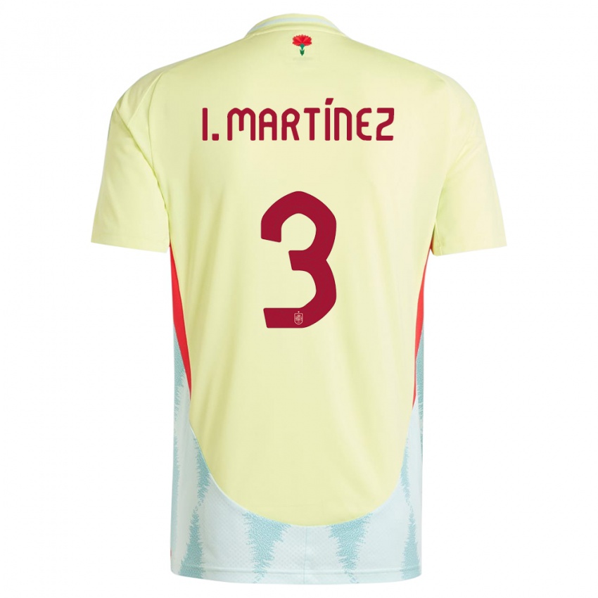 Criança Camisola Espanha Inigo Martinez #3 Amarelo Alternativa 24-26 Camisa