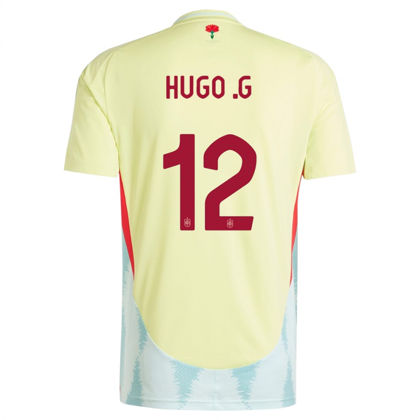 Criança Camisola Espanha Hugo Guillamon #12 Amarelo Alternativa 24-26 Camisa