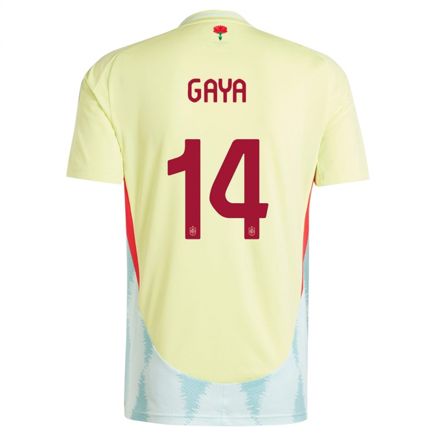 Criança Camisola Espanha Jose Gaya #14 Amarelo Alternativa 24-26 Camisa