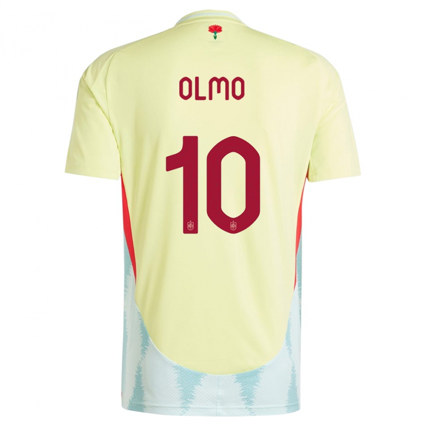 Criança Camisola Espanha Dani Olmo #10 Amarelo Alternativa 24-26 Camisa